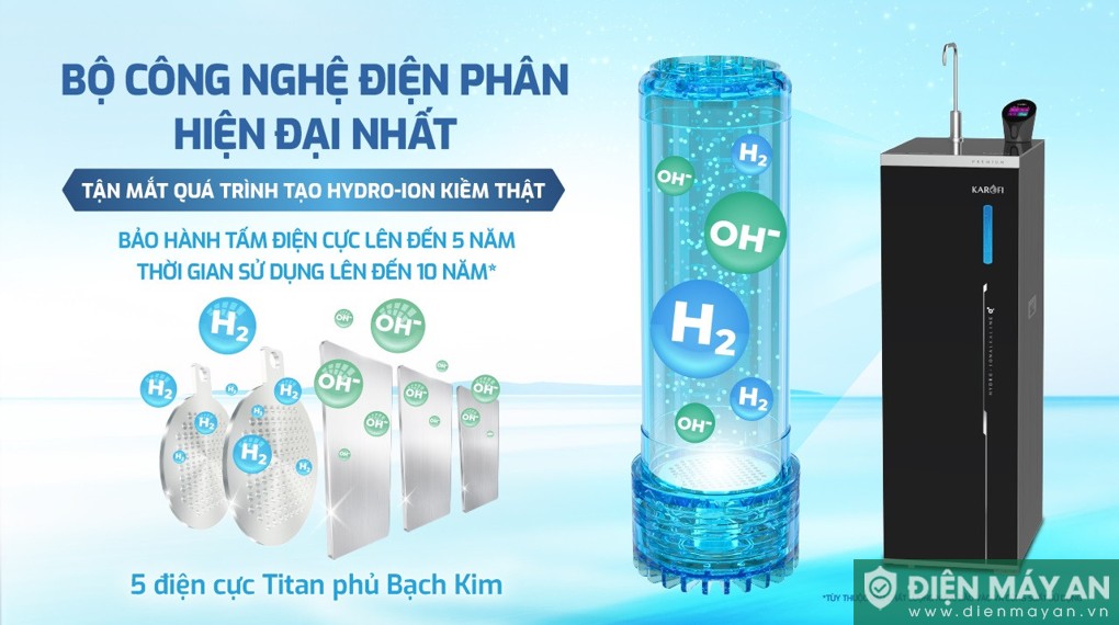 Máy lọc nước RO Hydro-ion kiềm Karofi KAE-S68 PRO 13 lõi